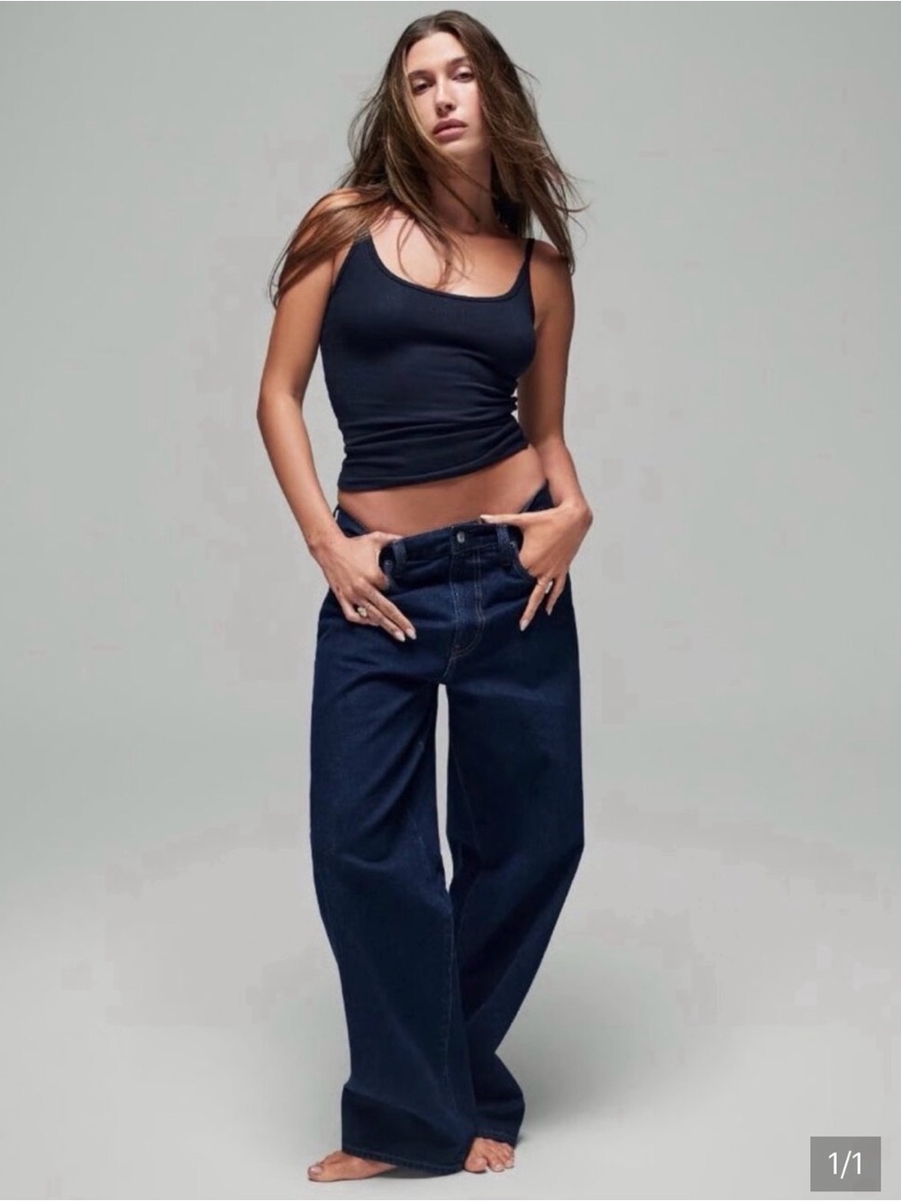 GAP Extra Baggy Jeans in Dark Blue with Red Label